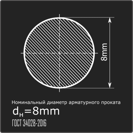 Арматура 8,0 А-I (А240) ГОСТ 34028-2016 6м