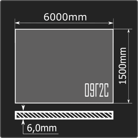 Лист горячекатаный 6,0*1500*6000 09Г2С ММК ГОСТ 19281-2014