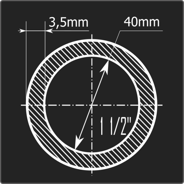Труба ВГП 40*3,5 ст.08кп Феррум 6м ГОСТ 3262-75