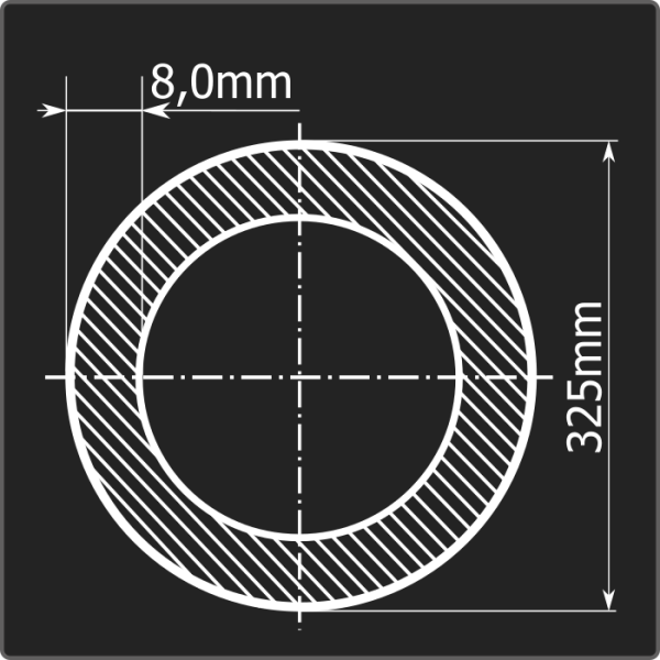 Труба электросварная 325*8,0 ст.20 11,5-11,7м ГОСТ 10705-80