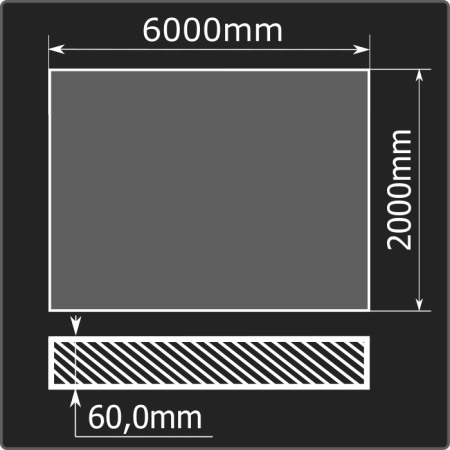 Лист горячекатаный 60*2000*6000 ст.3сп ММК ГОСТ 14637-89