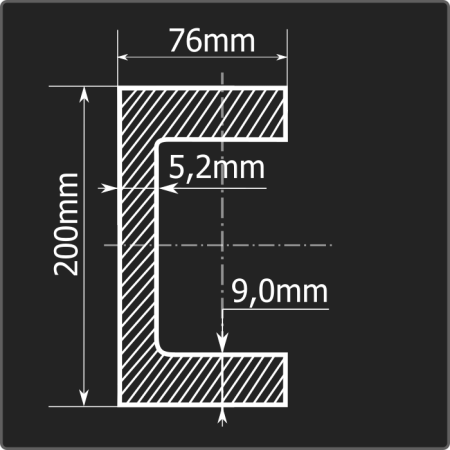 Швеллер 20П ст.3сп 12м ГОСТ 535-2005/ГОСТ 8240-97 Швеллер 20П ст.3сп 12м ГОСТ 535-2005/ГОСТ 8240-97