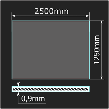 Лист холоднокатаный 0,9*1250*2500 ст.08пс Кармет ГОСТ 16523-97