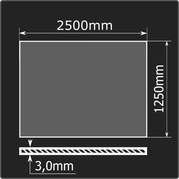 Лист горячекатаный 3,0*1250*2500 ст.3сп ГОСТ 16523-97