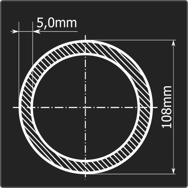 Труба электросварная 108*5,0 ст.3сп Феррум 12м Стык ГОСТ 10705-80