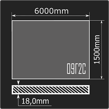 Лист горячекатаный 18*1500*6000 09Г2С ММК ГОСТ 19281-2014