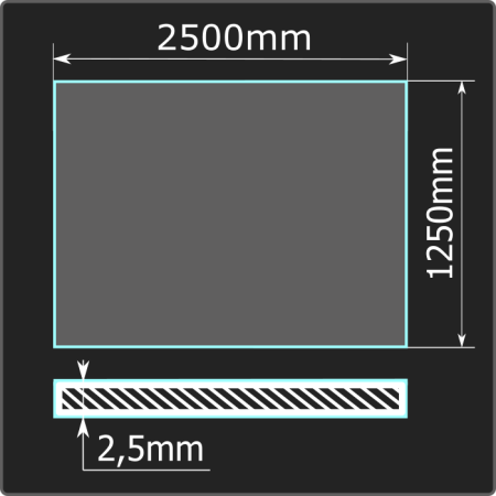 Лист холоднокатаный 2,5*1250*2500 ст.08пс Феррум ГОСТ 16523-97