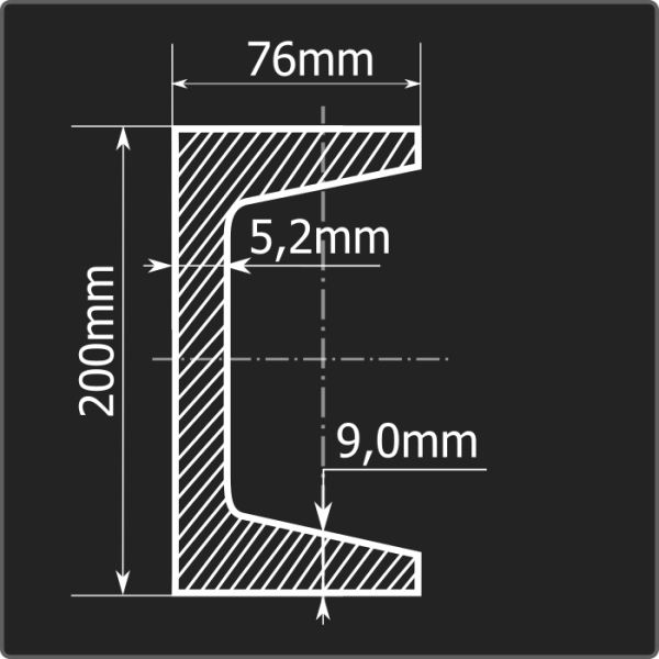 Швеллер 20У С255 12м ГОСТ 27772-2021/ГОСТ 8240-97