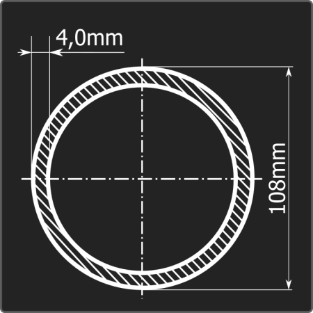 Труба электросварная 108*4,0 ст.3сп Феррум 12м Стык ГОСТ 10705-80