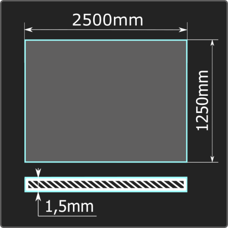Лист холоднокатаный 1,5*1250*2500 ст.08пс Феррум ГОСТ 16523-97