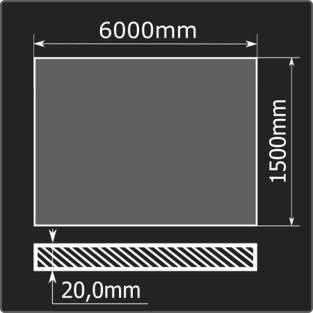 Лист горячекатаный 20*1500*6000 ст.3сп Феррум ГОСТ 14637-89