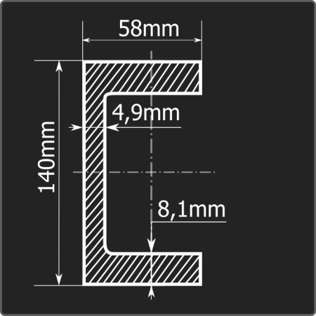 Швеллер 14П С255 12м ГОСТ 27772-2021/ГОСТ 8240-97 Швеллер 14П С255 12м ГОСТ 27772-2021/ГОСТ 8240-97