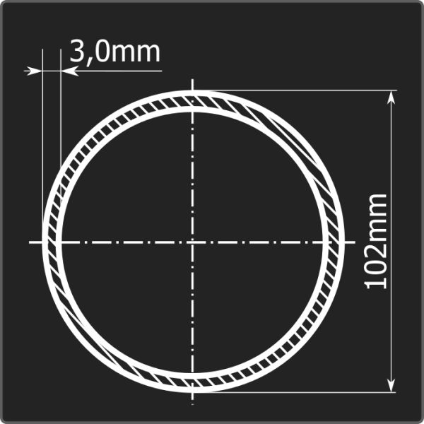 Труба электросварная 102*3,0 ст.3сп Феррум 12м Стык ГОСТ 10705-80