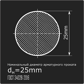 Арматура 25,0 А-I (А240) ГОСТ 34028-2016 12м