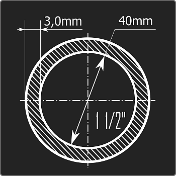 Труба ВГП 40*3,0 ст.3сп 6м ГОСТ 3262-75