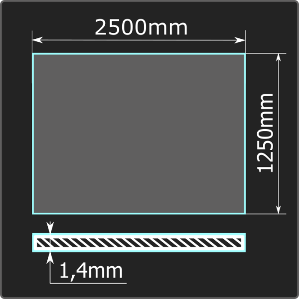Лист холоднокатаный 1,4*1250*2500 ст.08пс ММК ГОСТ 16523-97