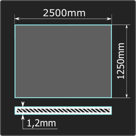 Лист холоднокатаный 1,2*1250*2500 ст.08пс Феррум ГОСТ 16523-97