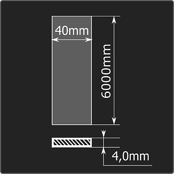 Полоса горячекатаная 4,0*40 6м ст.3сп Феррум ГОСТ 103-2006