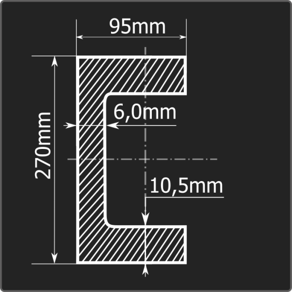Швеллер 27П ст.3сп 12м ГОСТ 535-2005/ГОСТ 8240-97