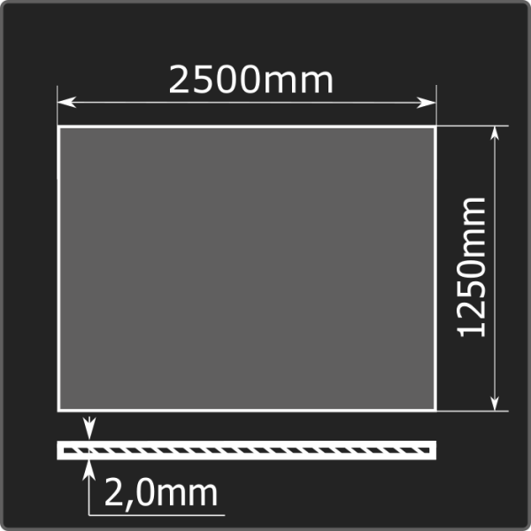 Лист горячекатаный 2,0*1250*2500 ст.3сп ММК ГОСТ 16523-97