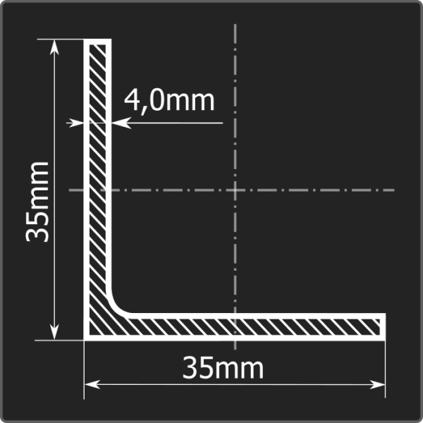 Угол 35*35*4,0 ст.3сп 6м ГОСТ 535-2005/ГОСТ 8509-93