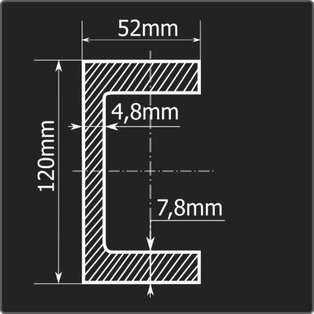 Швеллер 12П ст.3пс 12м ГОСТ 535-2005/ГОСТ 8240-97 Швеллер 12П ст.3пс 12м ГОСТ 535-2005/ГОСТ 8240-97